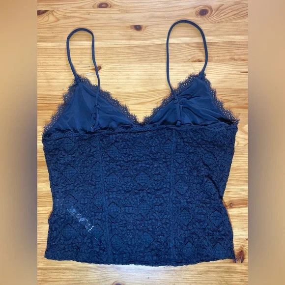 Free People Follow Me Black Lace Cami Top - Picture 8 of 10